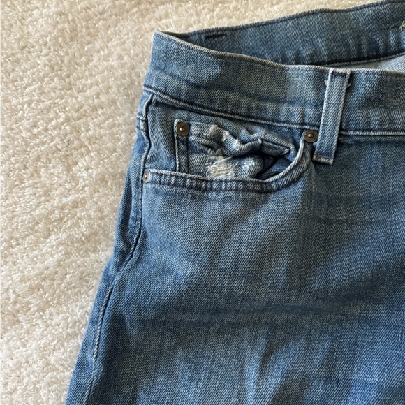 7 For all mankind Men’s Classic Blue Distressed Slimmy Jeans Size 34 - Picture 8 of 13